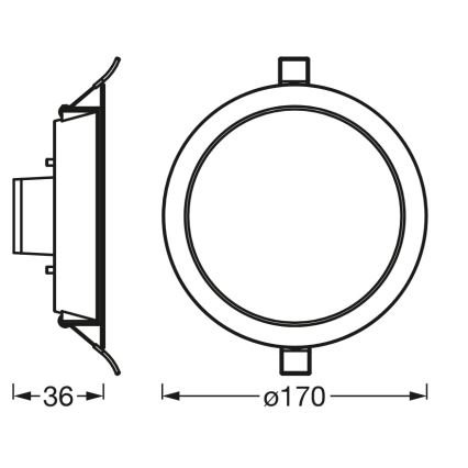 Osram - LED RGB luminaire encastrable dimmable SMART+ DOWNLIGHT LED/12W/230V 3000-6500K Wi-Fi