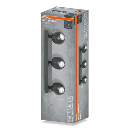 Osram - Spot SPHERAL 3xGU10/6W/230V noir
