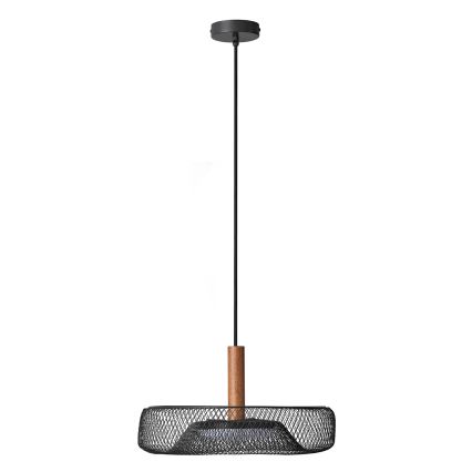 Osram - Suspension LED sur câble DECOR MESH LED/18,5W/230V Ø 40 cm noir/bois d'hévéa