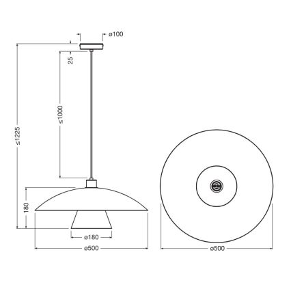 Osram - Suspension sur câble DECOR FLYING MUSHROOM 1xE27/25W/230V Ø 50 cm vert