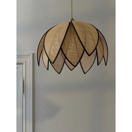 Osram - Suspension sur câble DECOR RATTAN 1xE27/15W/230V Ø 67 cm beige/noir