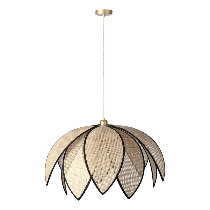 Osram - Suspension sur câble DECOR RATTAN 1xE27/15W/230V Ø 67 cm beige/noir