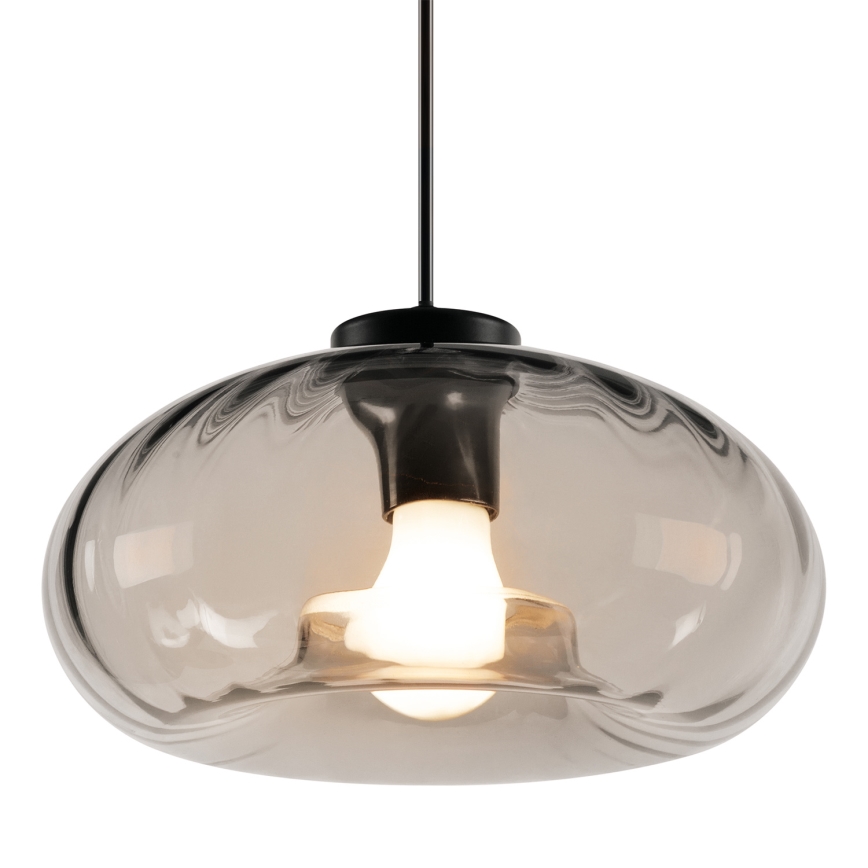 Osram - Suspension sur câble DECOR SMOKE 1xE27/12W/230V diam. 28 cm noir/gris fumé
