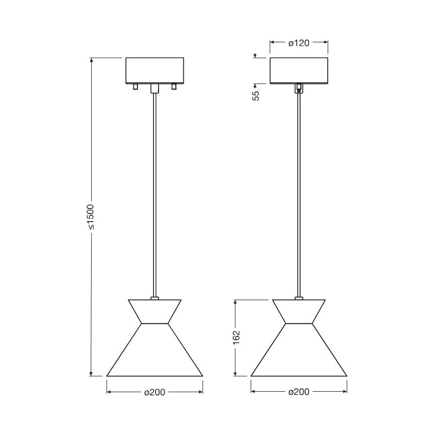 Osram - Suspension sur câble DECOR WAIST 1xE27/40W/230V noir