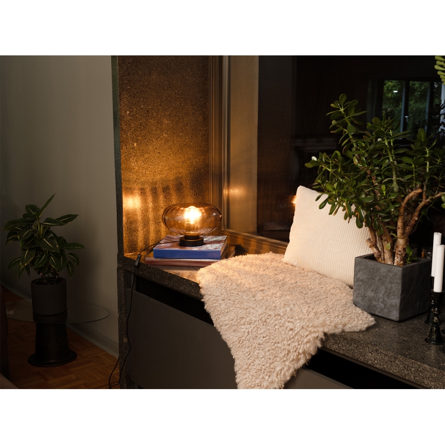 Osram - Tafellamp DECOR SMOKE 1xE27/12W/230V zwart/rookgrijs