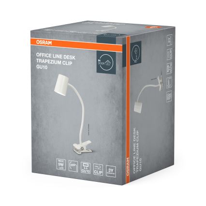 Osram - Tafellamp met klem DESK LINE 1xGU10/9W/230V wit