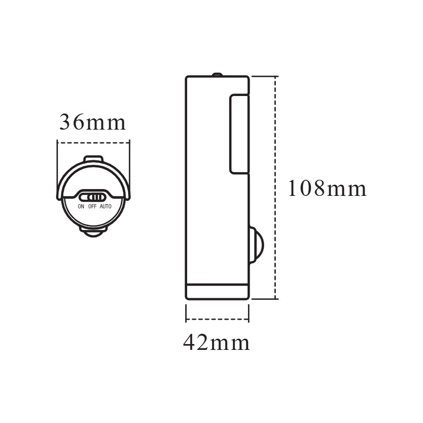 Osram - Veilleuse LED NIGHTLUX avec capteur, 0,35 W, 3xAAA, IP54, argentée