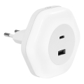 Osram - Veilleuse LED à brancher avec port USB LUNETTA LED/15W/230V blanche