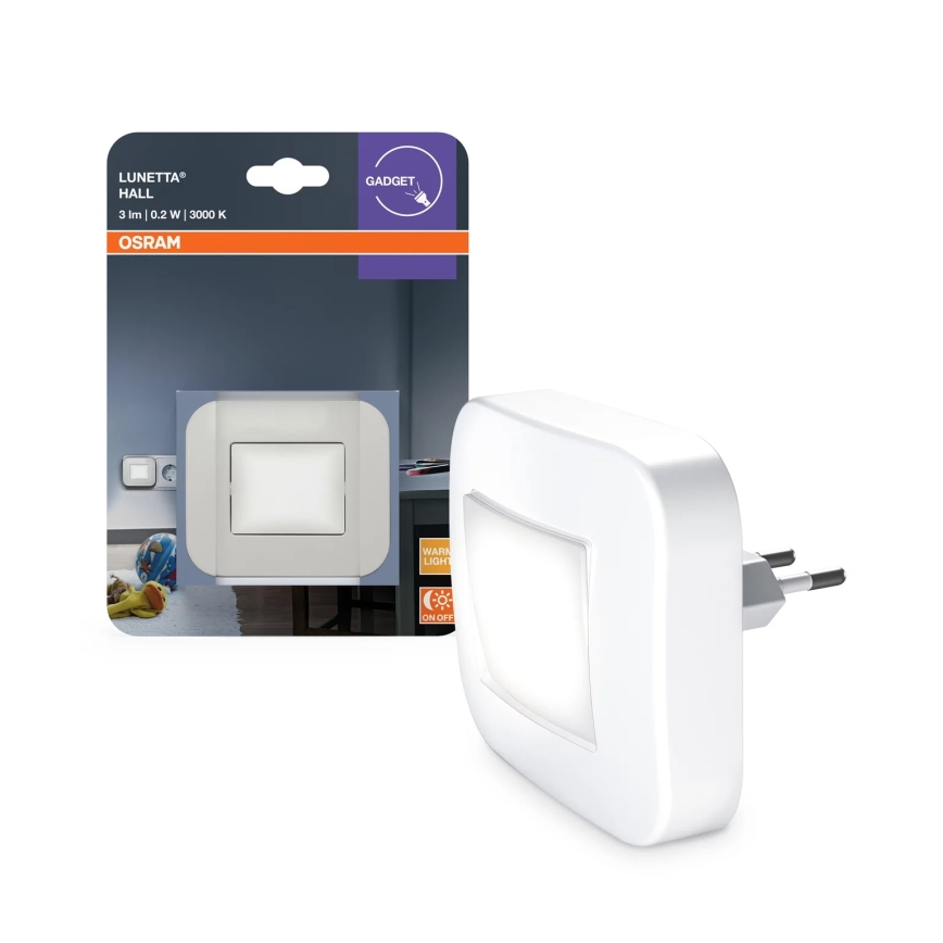 Osram - Veilleuse LED à capteur crépusculaire LUNETTA LED/0,2W/230V