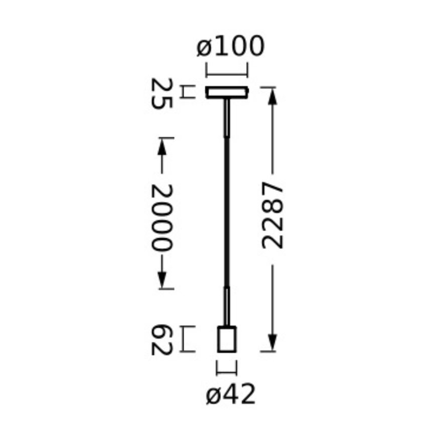 Osram - Voedingskabel PENDULUM NEEDLE 1xE27/15W/230V beige