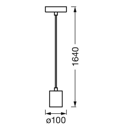 Osram - Voedingskabel PENDULUM ROUND 1xE27/15W/230V glanzend chroom
