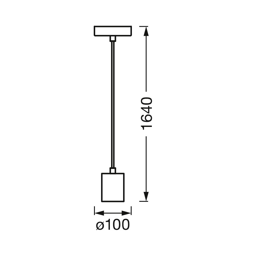 Osram - Voedingskabel PENDULUM ROUND 1xE27/15W/230V glanzend chroom