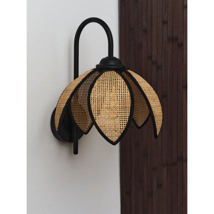 Osram - Wandlamp DECOR RATTAN 1xE27/15W/230V beige/zwart