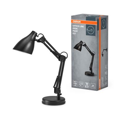 Osram - zwarte tafellamp DESK LINE 1xE27/11W/230V