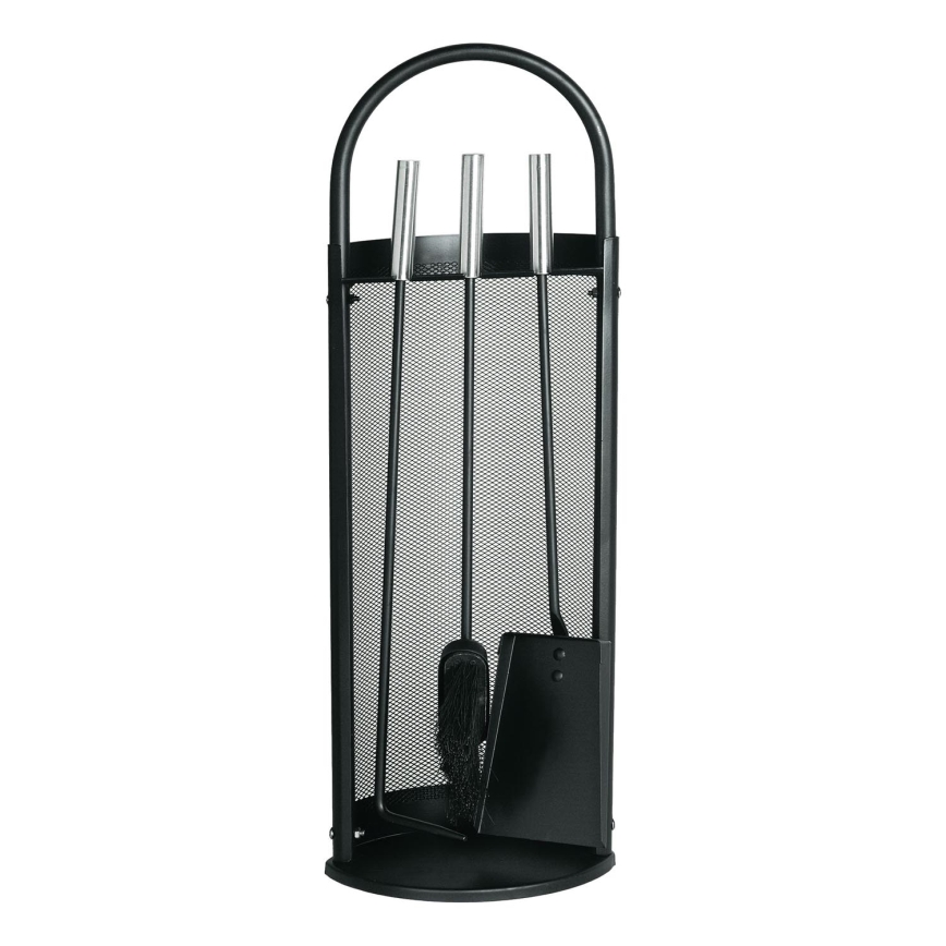 Outils de cheminée 4 pce anthracite