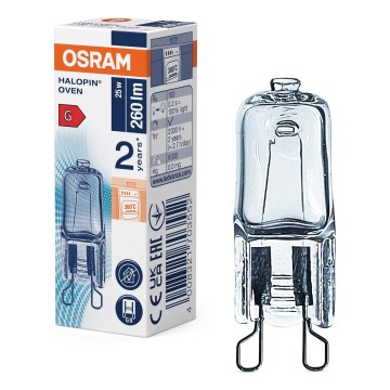 Ovenlamp HALOPIN G9/25W/230V 2700K - Osram