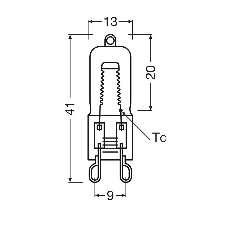 Ovenlamp HALOPIN G9/25W/230V 2700K - Osram