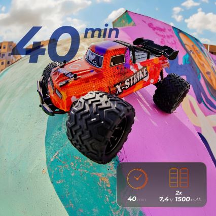 Overmax - RC-auto met afstandsbediening X-STRIKE 3000 mAh zwart/oranje