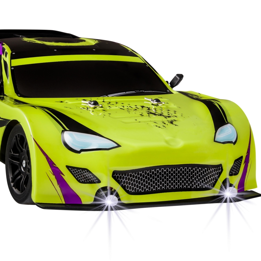 Overmax - RC-driftauto met afstandsbediening X-DRIFT 1000 mAh geel/paars