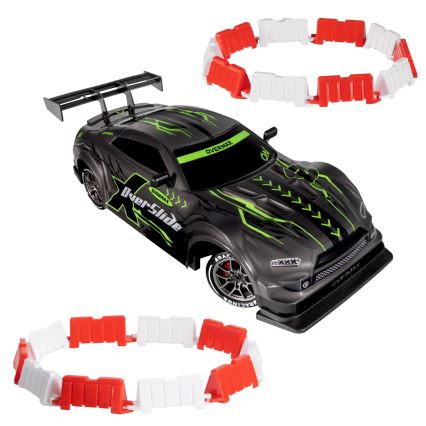 Overmax - Voiture de drift radiocommandée 2 en 1 X-OVERSLIDE 1000 mAh noir/vert/bleu/rouge