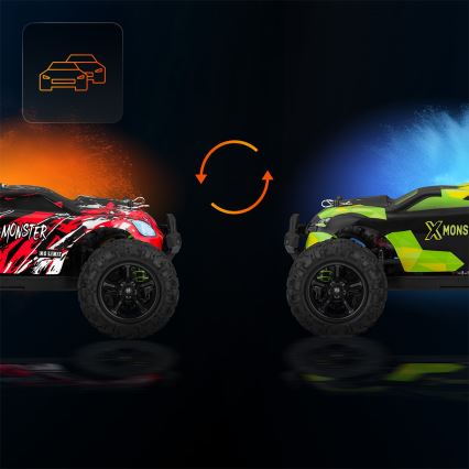 Overmax - voiture radiocommandée 2 en 1 X-MONSTER 3.5 1700 mAh noir/rouge/vert