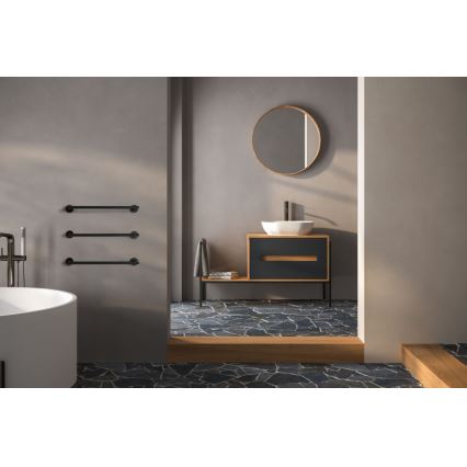 P.M.H. IN1B-L - Sèche-serviettes électrique INGA 17W/230V 85,9 cm IP44 gauche/noir