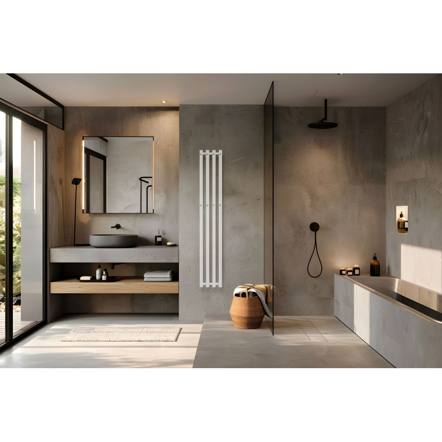 P.M.H. P2W/4 - PLUTO handdoekradiator 406 W 150 cm wit