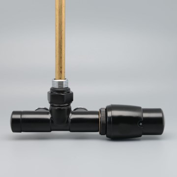 P.M.H. UNIKO-RB-EK - Ventiel met UNIKO thermostaatkop rechts/zwart
