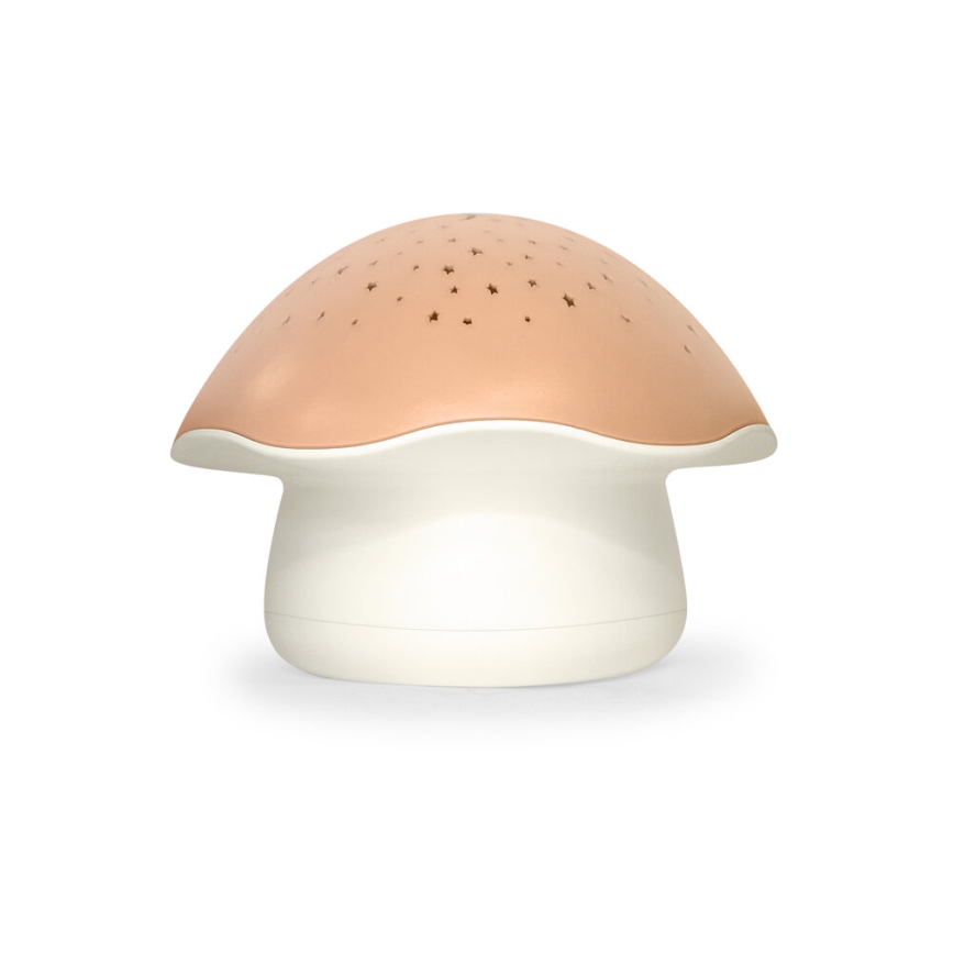 PABOBO - Projecteur avec melody STAR MUSHROOM 3xAA rose saumon