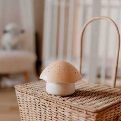 PABOBO - Projecteur avec melody STAR MUSHROOM 3xAA rose saumon