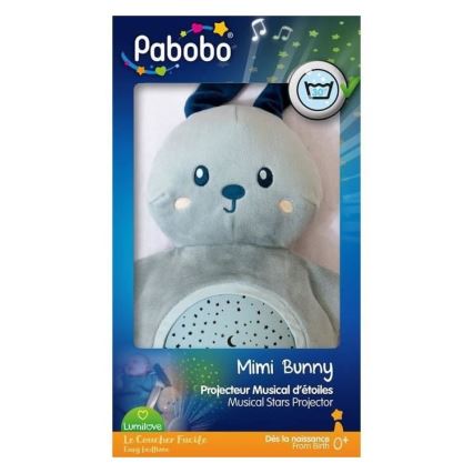 PABOBO - Projector met een melodie Bunny Soft Plush 3xAA