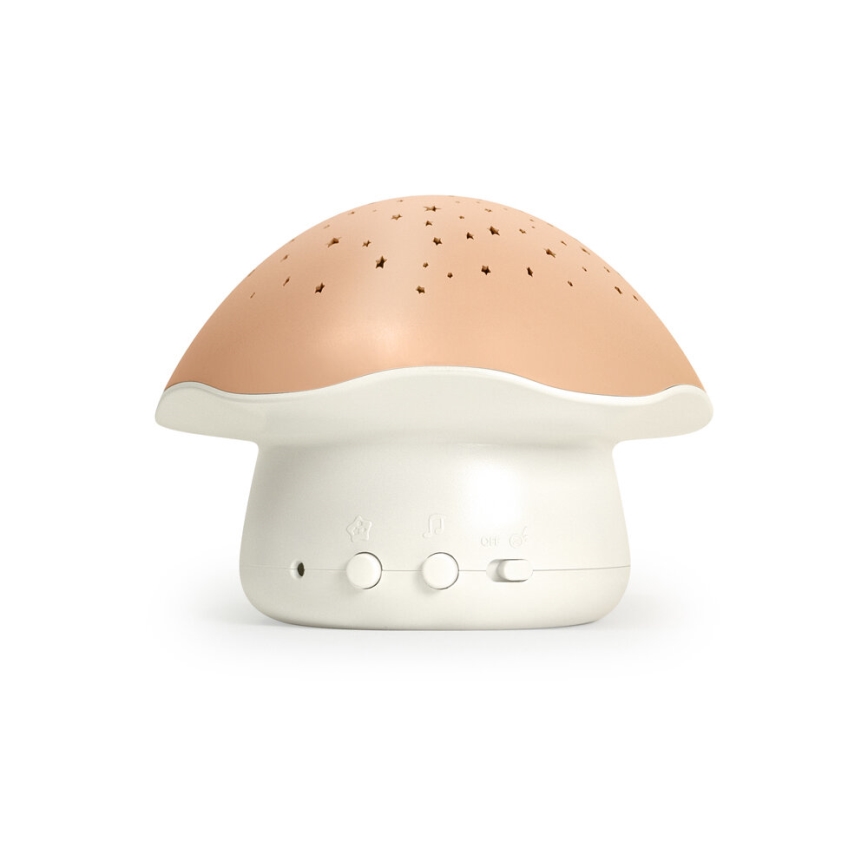 PABOBO - Projector met melody STAR MUSHROOM 3xAA Zalm roze