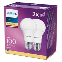 PACK 2x Ampoule LED Philips A60 E27/13W/230V 2700K