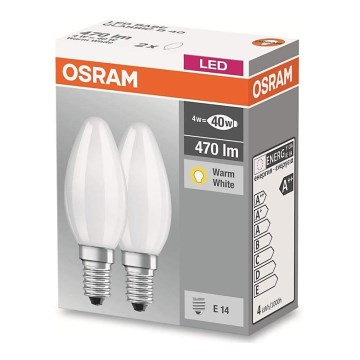 PACK 2x Ampoule LED STAR B40 E14/4W/230V 2700K - Osram