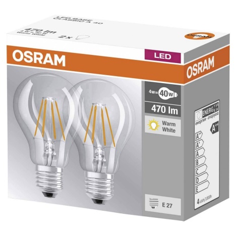 PACK 2x Ampoule LED VINTAGE E27/4W/230V 2700K - Osram