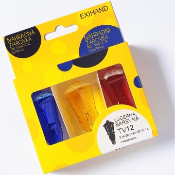 PACK 3 x Ampoule de rechange LANTERN E10/20V/0,1A coloré - fabriquée en Europe