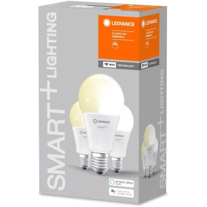 PACK 3x Ampoule à intensité variable LED SMART+ E27/14W/230V 2700K Wi-Fi - Ledvance