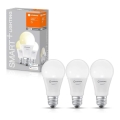 PACK 3x ampoule à intensité variable LED SMART+ E27/9W/230V 2700K Wi-Fi - Ledvance