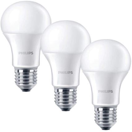 PACK 3x Ampoule LED Philips E27/5,5W/230V 2700K