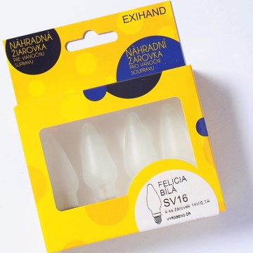 PACK 4 x Ampoule de rechange FELICIA E10/14V/0,1A blanc- fabriquée en Europe