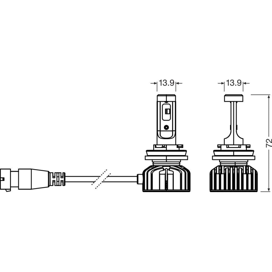 Pack de 2 ampoules LED automobile NIGHT BREAKER SMART H8 PGJ19-1/7W/12V 6000K - Osram