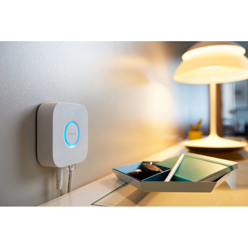 Lot de 2 ampoules LED dimmables Philips Hue White Ambiance GU10 4,2 W 230 V 2200–6500 K + pont Hue