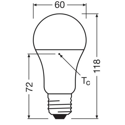 Pack de 3 ampoules LED A100 en plastique recyclé, culot E27, 14 W, 230 V, 4000 K - Osram