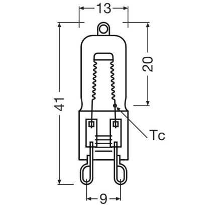Pack de 3 ampoules pour four HALOPIN G9/40W/230V 2700K - Osram