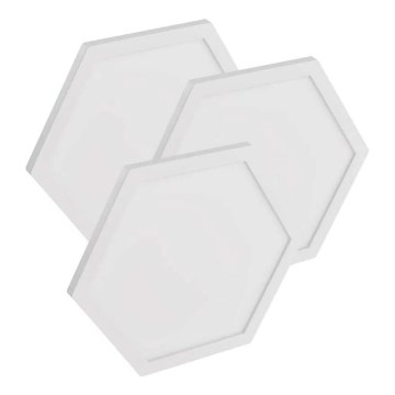 Pack de 3 panneaux LED RGBIC+CCT dimmables - module d'extension LED/1,8W/230V Wi-Fi Tuya