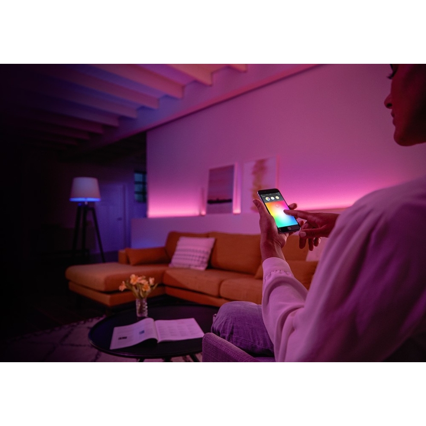 Kit de démarrage Philips Hue WHITE AND COLOR AMBIANCE 2xE27/9W/230V 2000-6500K + Hue Bridge