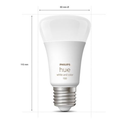 Kit de démarrage Philips Hue WHITE AND COLOR AMBIANCE 2xE27/9W/230V 2000-6500K + Hue Bridge