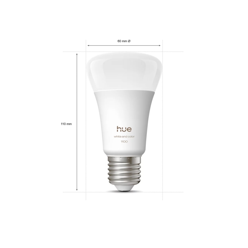 Kit de démarrage Philips Hue WHITE AND COLOR AMBIANCE — 3 ampoules E27 (8,1 W), 1000–20000 K, + dispositif de connexion