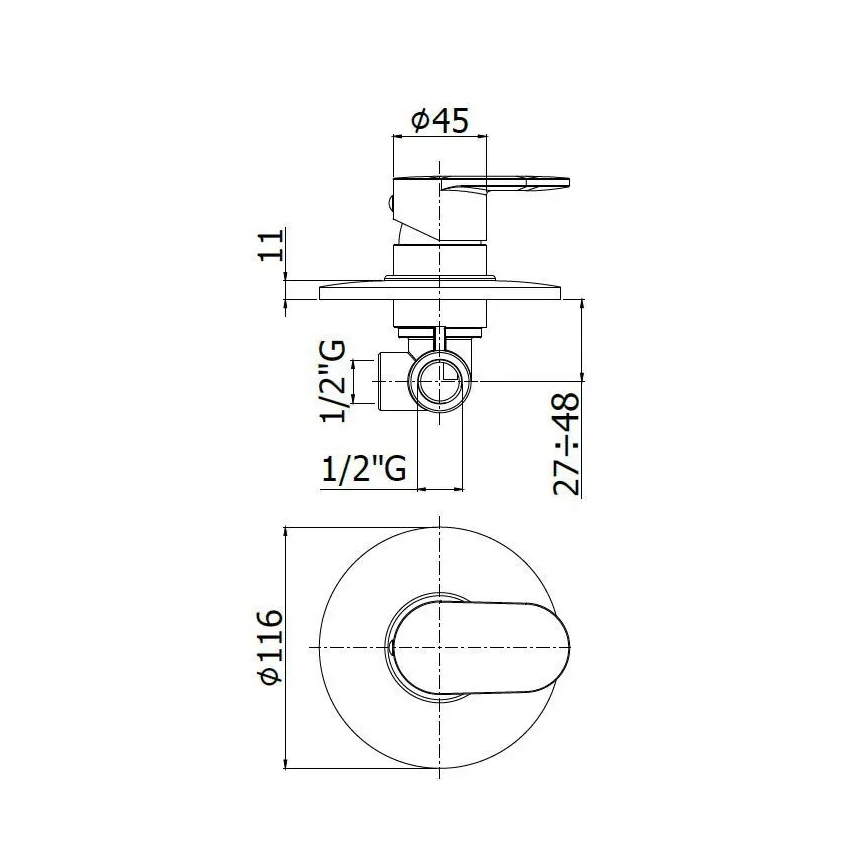 Paffoni - Douchemengkraan CANDY glanzend chroom