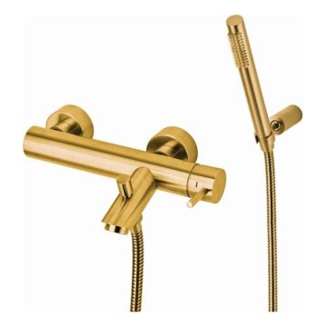 Paffoni - Ensemble baignoire avec mitigeur LIGHT, finition or brossé